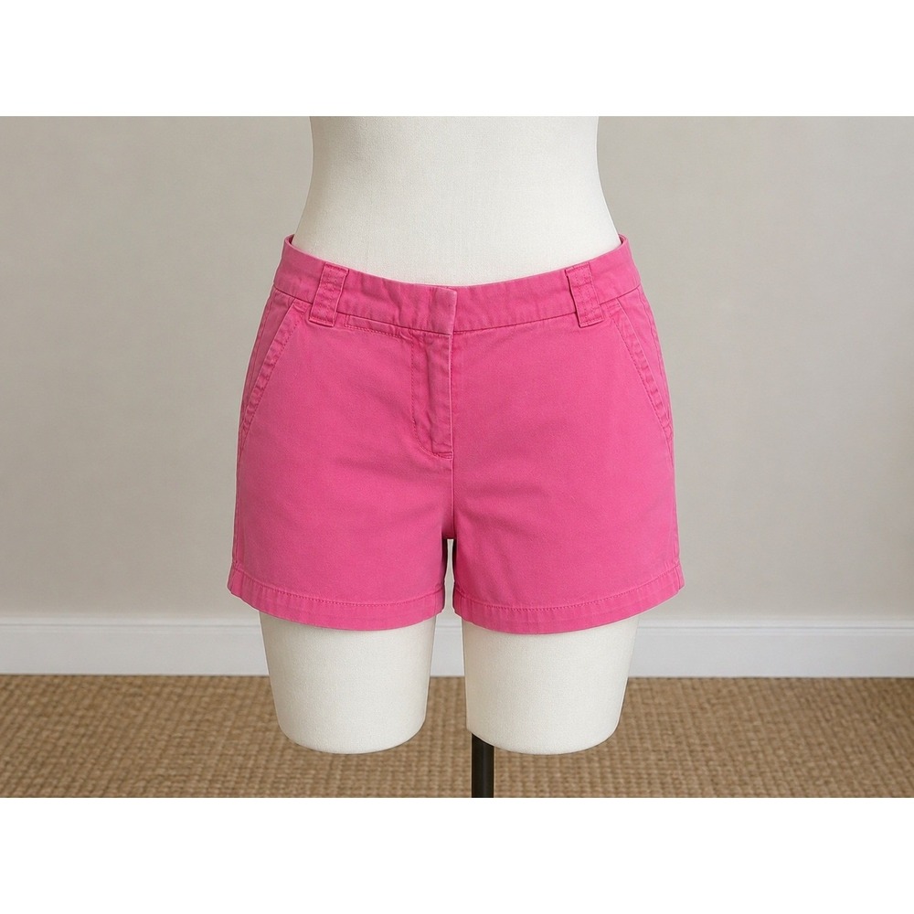 J.Crew VTG Y2K City Fit Chino Shorts Women Size 4 Pink Cotton Twill Mid Rise